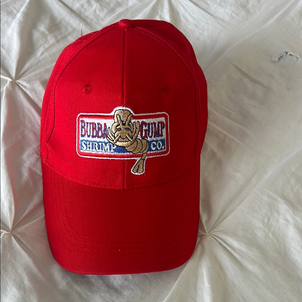 Vintage Forrest Gump Bubba Gump Shrimp Co. Red Cap Buckle Closure